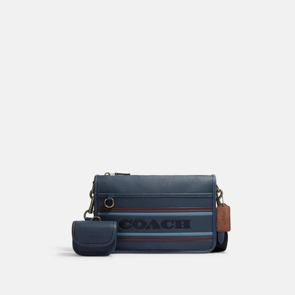 Coach heritage convertible crossbody with coach stripe